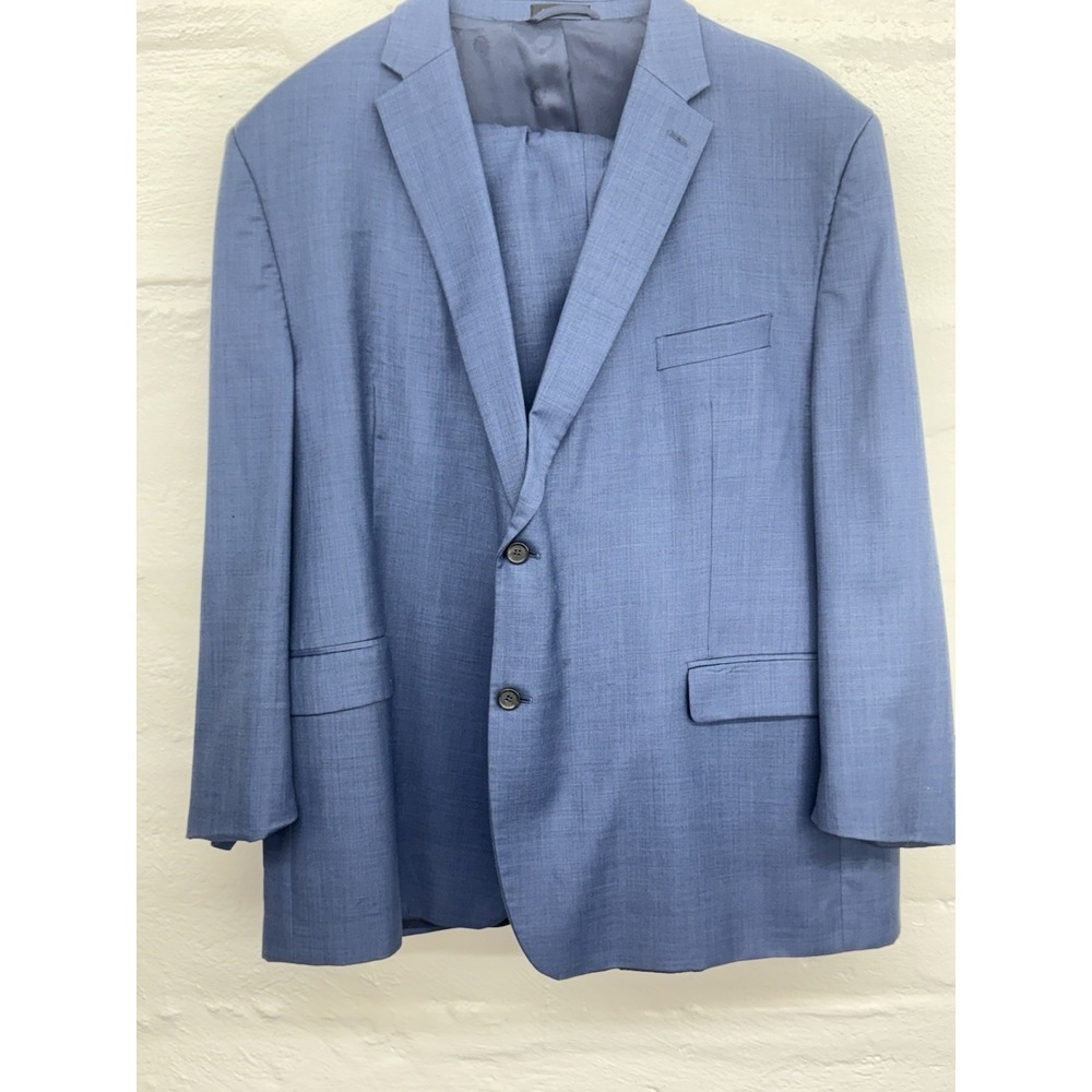 Lauren Ralph Lauren Suit Mens 52R Dark Blue 2 Button Wool Pants 50x31